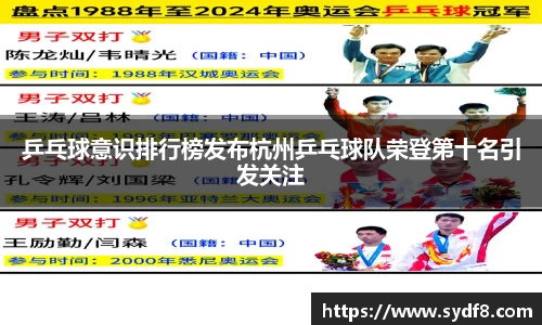乒乓球意识排行榜发布杭州乒乓球队荣登第十名引发关注