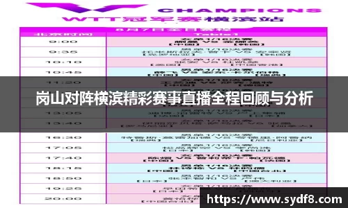 岗山对阵横滨精彩赛事直播全程回顾与分析